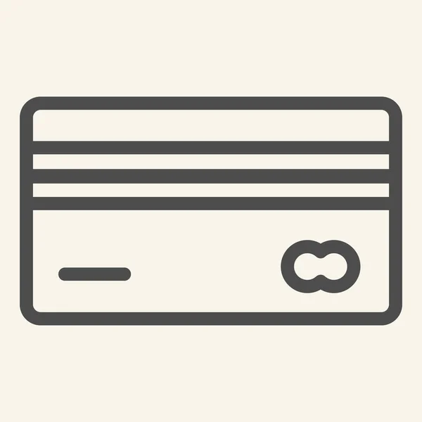 Icona della carta di credito. Illustrazione vettoriale in plastica isolata su bianco. Design a contorno a pagamento, progettato per web e app. Eps 10 . — Vettoriale Stock