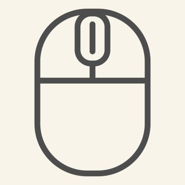 PC fare çizgisi simgesi. Bilgisayar aygıtı vektör çizimi beyaza izole edildi. Web ve uygulama için tasarlanmış tasarım ana hatlarını tıklayın. Eps 10.