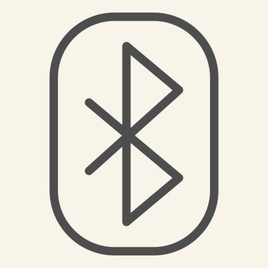 Bluetooth hat simgesi. Bağlantı vektör illüstrasyonu beyazda izole edildi. İletişim ana hatları tasarımı, web ve uygulama için tasarlandı. Eps 10.