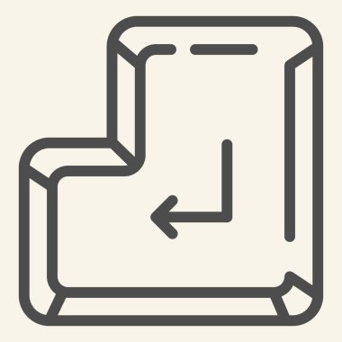 Düğme satırı simgesini girin. Beyaz üzerinde izole edilmiş anahtar vektör illüstrasyonunu girin. Web ve uygulama için tasarlanmış klavye tasarımı. Eps 10.