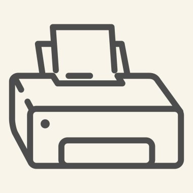 Yazıcı satırı simgesi. Yazdırma vektör illüstrasyonu beyaza izole edildi. Web ve uygulama için tasarlanmış tasarım tasarımı yazdır. Eps 10.