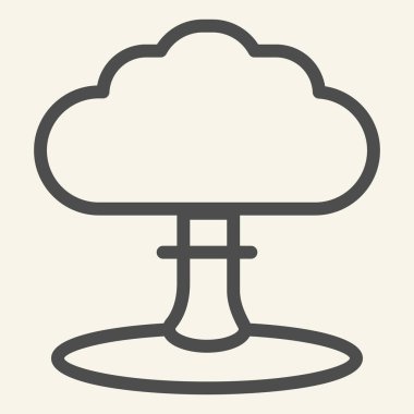 Patlama çizgisi simgesi. Bum vektör çizimi beyaza izole edildi. Nükleer patlama tasarımı, web ve uygulama için tasarlandı. Eps 10.