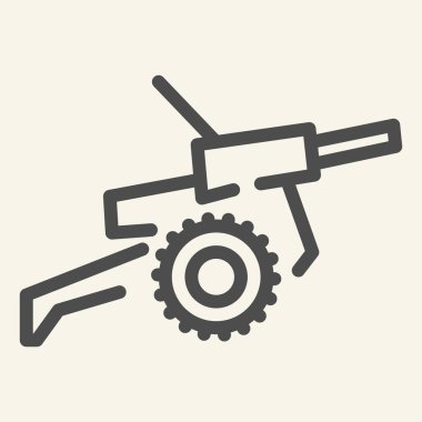 Top hattı simgesi. Savaş vektör çizimi beyaza izole edildi. Silah tasarımı, web ve uygulama için tasarlanmış. Eps 10.