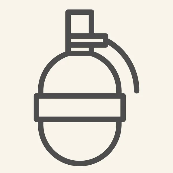 Een icoon van de granaatlijn. Explodeer vectorillustratie geïsoleerd op wit. Bomontwerp, ontworpen voor web en app. Eps 10. — Stockvector