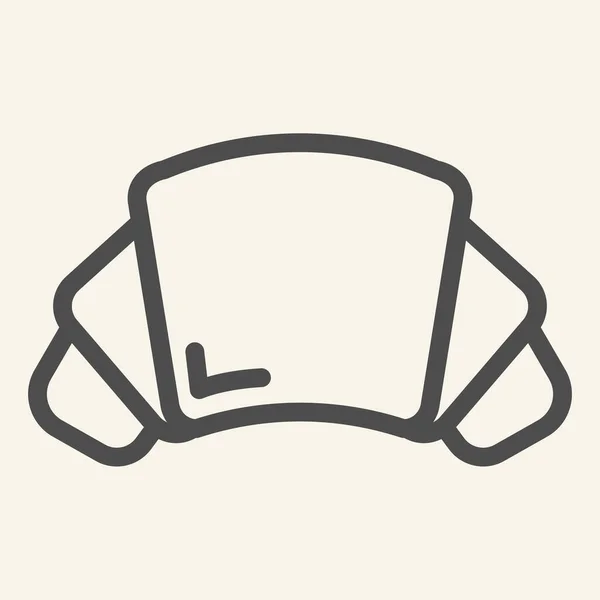Icono de línea Croissant. Ilustración del vector pastelero aislado en blanco. Dulces esbozan el diseño de estilo, diseñado para la web y la aplicación. Eps 10 . — Archivo Imágenes Vectoriales