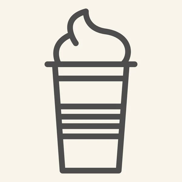 Osvěžující skleněná ikona nápojů. Smoothie vektorová ilustrace izolovaná na bílém. Mléčný koktejl design, určený pro web a aplikaci. Eps 10. — Stockový vektor