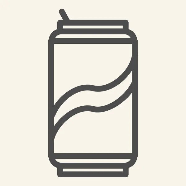 Soda puede línea icono. Beber en aluminio ilustración vectorial de estaño aislado en blanco. Diseño de estilo de esquema de bebidas, diseñado para web y aplicación. Eps 10 . — Archivo Imágenes Vectoriales