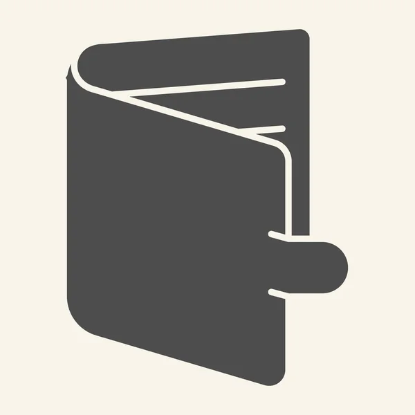 Portemonnee stevig icoon. Portemonnee vector illustratie geïsoleerd op wit. Geld glyph stijl ontwerp, ontworpen voor web en app. Eps 10. — Stockvector