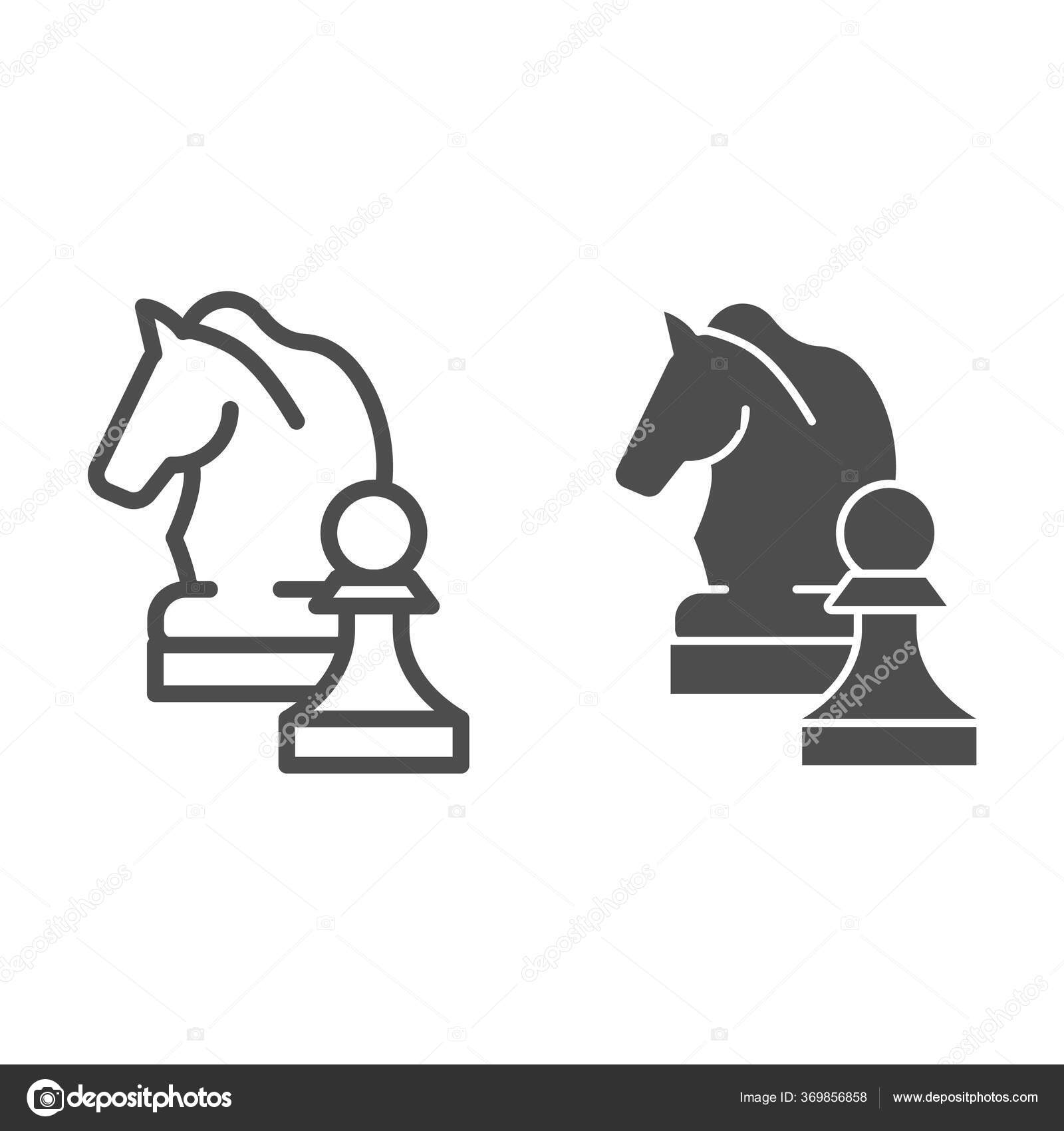 Cor de xadrez do peão ilustração do vetor. Ilustração de cavaleiro