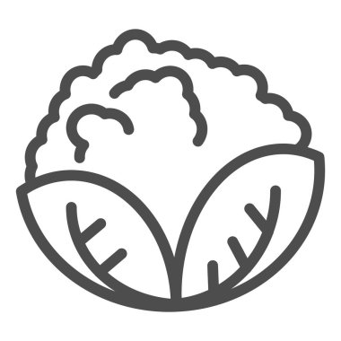 Lahana çizgisi ikonu. Vejetaryen besin vektör çizimi beyaza izole edildi. Sebze tasarımı, web ve uygulama için tasarlanmış. Eps 10.