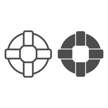 Lifebuoy hattı ve sembol. Lifesaver vektör çizimi beyaza izole edildi. Yaşam halkası tasarımı, web ve uygulama için tasarlandı. Eps 10.