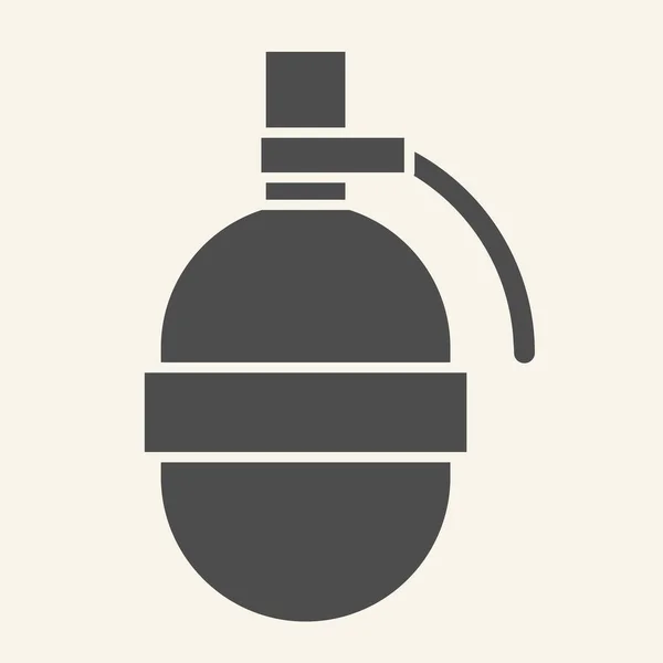 Grenade icône solide. Illustration vectorielle explosée isolée sur blanc. Bombe design de style glyphe, conçu pour le web et l'application. Eps 10 . — Image vectorielle