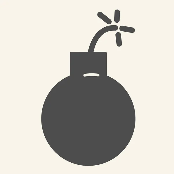 Bombe solid icon. Ilustrație vectorială cu bile izolată pe alb. Boom Gliph design stil, proiectat pentru web și aplicație. Eps 10 . — Vector de stoc