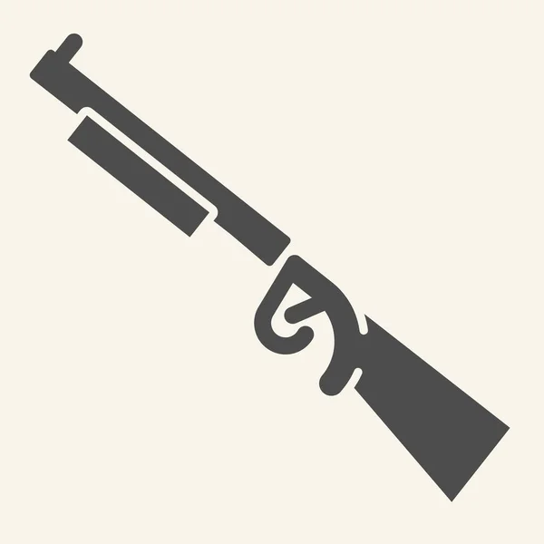 Gewehrfeste Ikone. Waffenvektordarstellung isoliert auf weiß. Shotgun Glyph Design, entworfen für Web und App. Eps 10. — Stockvektor