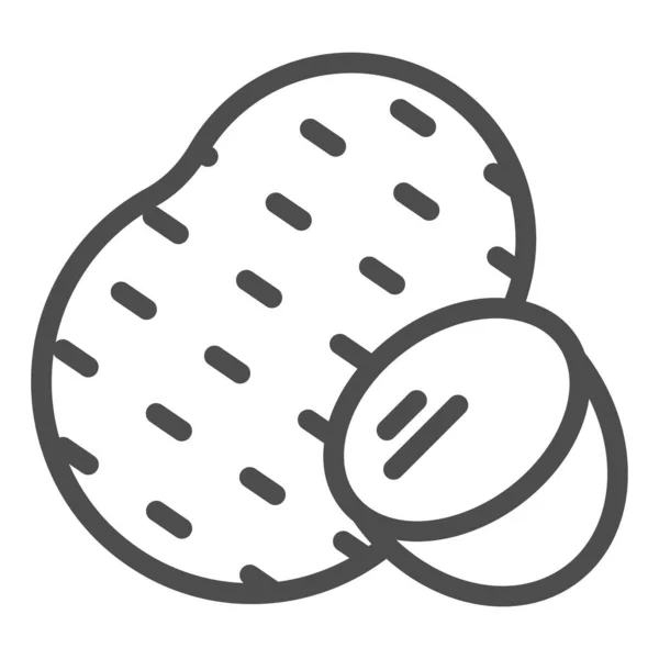 감자 라인 아이콘. 농업 벡터 그림은 흰색에 분리되어 있다. 웹 과 앱을 위해 설계된 야채 윤곽 디자인. Eps 10. — 스톡 벡터
