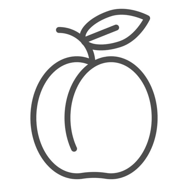 Kayısı hattı ikonu. Yaz meyvesi illüstrasyonu beyaza izole edilmiş. Sağlıklı gıda tasarımı, web ve uygulama için tasarlanmış. Eps 10. — Stok Vektör