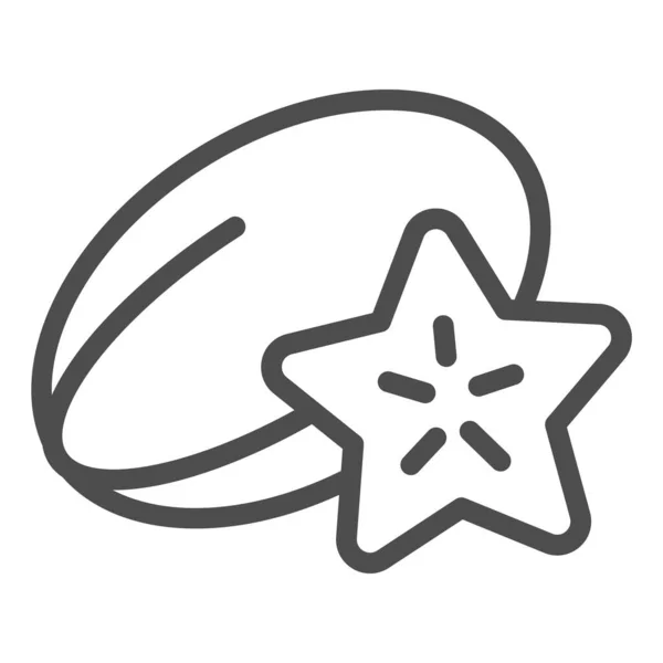 Pictograma liniei Starfruit. Ilustrație vectorială tropicală izolată pe alb. Carambola schiță design stil, proiectat pentru web și aplicație. Eps 10 . — Vector de stoc