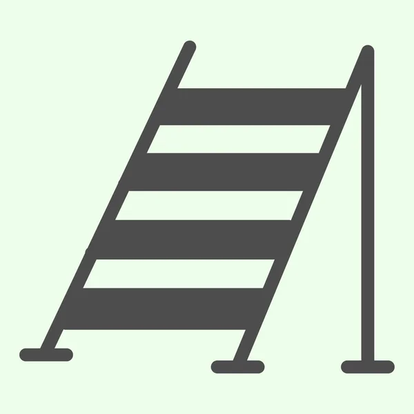 Construyendo escalera icono sólido. Construcción de escaleras para el pictograma de estilo glifo de reparación de la casa sobre fondo blanco. Construcción de viviendas y Renovación de signos para el concepto móvil y el diseño web. Gráficos vectoriales . — Archivo Imágenes Vectoriales