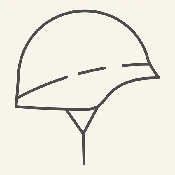 Chapeau dur ligne mince icône. Illustration vectorielle du casque isolée sur blanc. Conception de style de contour de chapeau, conçu pour le web et l'application. Eps 10 . — Image vectorielle