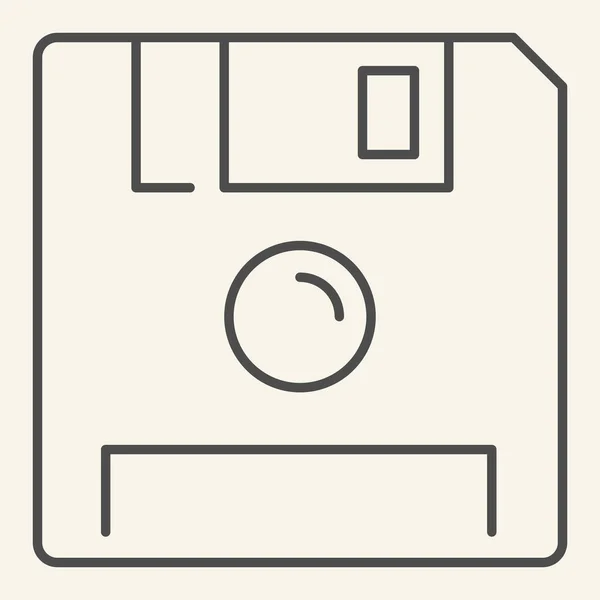 Иконка тонкой линии. Векторная иллюстрация дискет изолирована на белом. Дизайн набросков дискет, разработанный для веб и приложения. Eps 10 . — стоковый вектор