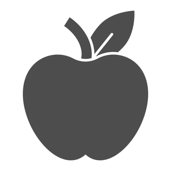 Яблуко солідний значок. Фрукти Векторні ілюстрації ізольовані на білому. Здоровий дизайн гліфів для їжі, розроблений для веб та додатків. Епс 10 . — стоковий вектор