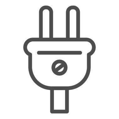 Elektrik dolgu hattı simgesi. Soket dolgu vektör illüstrasyonu beyaza izole edildi. Elektrik kablosu tasarımı, web ve uygulama için tasarlandı. Eps 10.