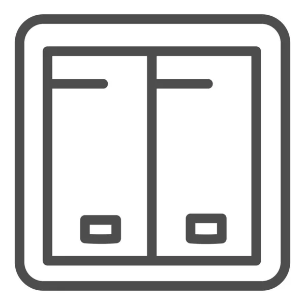 Liniensymbol für Lichtschalter. Elektrizität schaltet Vektor Illustration isoliert auf weiß. Elektrisches Einschalten des Umrissdesigns, entworfen für Web und App. Eps 10. — Stockvektor