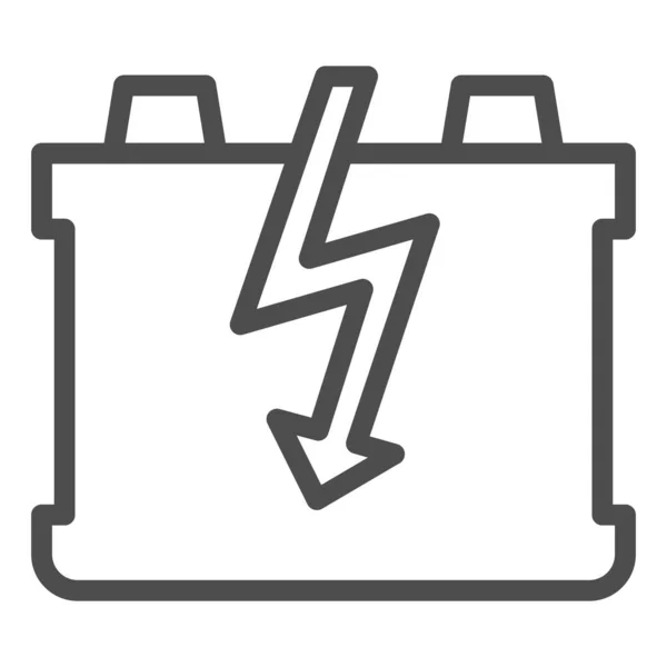 Значок лінії батареї автомобіля. Векторні ілюстрації заряджання батареї ізольовані на білому. Конструкція стилю нагромадження, розроблена для веб та додатків. Епс 10 . — стоковий вектор