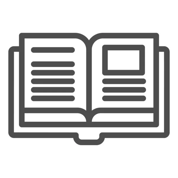 Значок рядка журналу. Відкрита книжка Векторні ілюстрації ізольовані на білому. Дизайн стилю ноутбука, розроблений для веб та додатків. Епс 10 . — стоковий вектор