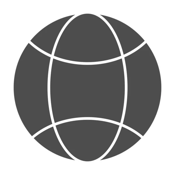 Rete globale icona solida. Illustrazione vettoriale di Internet in tutto il mondo isolata su bianco. Design in stile glifo Planet, progettato per web e app. Eps 10 . — Vettoriale Stock