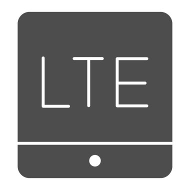 Kapsama alanı katı simge. 4g internet vektör illüstrasyonu beyaza izole edildi. Ağ kabartma tasarımı, web ve uygulama için tasarlandı. Eps 10.