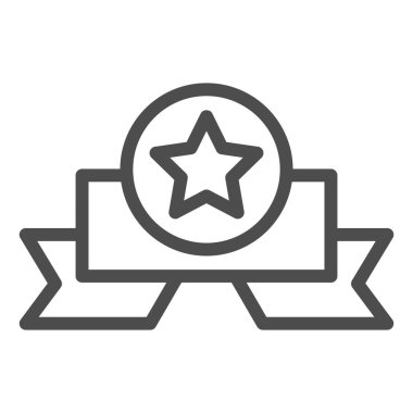 Yıldız madalyası ikonu. Ödül vektör illüstrasyonu beyaza izole edildi. Ödül kabartma tasarımı, web ve uygulama için tasarlandı. Eps 10.