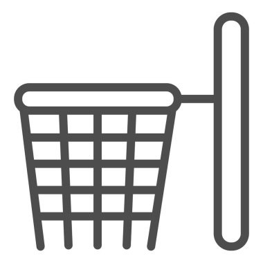 Basketbol net çizgisi ikonu. Hoop vektör illüstrasyonu beyaza izole edildi. Sepet tasarımı, web ve uygulama için tasarlandı. Eps 10.