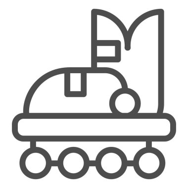 Paten pisti ikonu. Tekerlekli ayakkabı çizimi beyaza izole edildi. Paten tasarımı, web ve uygulama için tasarlanmış. Eps 10.