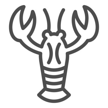 Kerevit hattı ikonu. Kabuklu vektör çizimi beyaza izole edildi. Istakoz tasarımı, web ve uygulama için tasarlanmış. Eps 10.