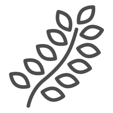 Buğday çizgisi simgesi. Tarım vektörü illüstrasyonu beyaza izole edildi. İnternet ve uygulama için tasarlanmış tahıl tasarımı. Eps 10.