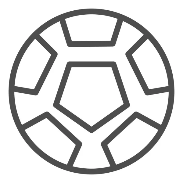 Піктограма футбольної лінії м'яча. Футбольний м'яч Векторні ілюстрації ізольовані на білому. Дизайн ігрового м'яча, розроблений для веб та додатків. Епс 10 . — стоковий вектор