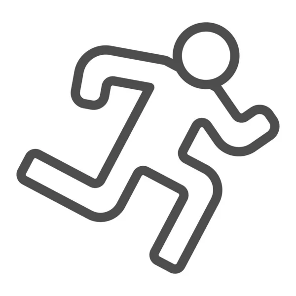 Runner Line Icon. Vektor-Illustration auf Weiß isoliert ausführen. Athleten skizzieren Stil-Design, entworfen für Web und App. Eps 10. — Stockvektor