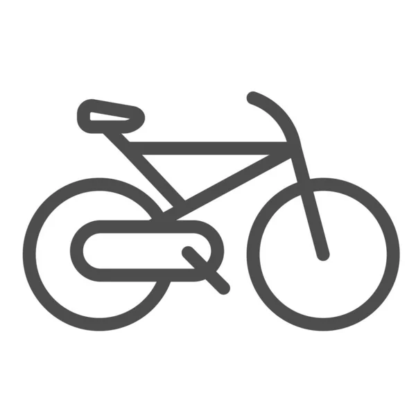 自転車のアイコン。白で分離されたサイクルベクトル図。Webやアプリ用に設計されたスポーツ活動概要スタイルのデザイン、。Eps 10. — ストックベクタ