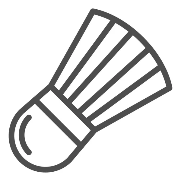 Icono de la línea Shuttlecock. Ilustración de vector de bola de bádminton aislado en blanco. Diseño de estilo de esquema de juego deportivo, diseñado para la web y la aplicación. Eps 10 . — Archivo Imágenes Vectoriales