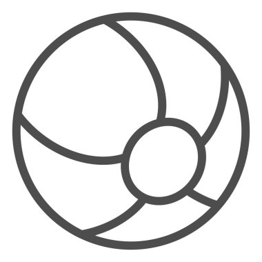 Plaj topu sembolü. Şişirilebilir top vektör çizimi beyaza izole edildi. Hava topu tasarımı, web ve uygulama için tasarlandı. Eps 10.