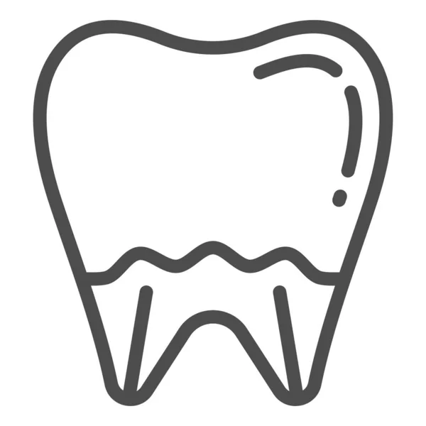 Tooth line icon. Mouth care vector illustration isolated on white. Dental health outline style design, designed for web and app. Eps 10. — Stock Vector