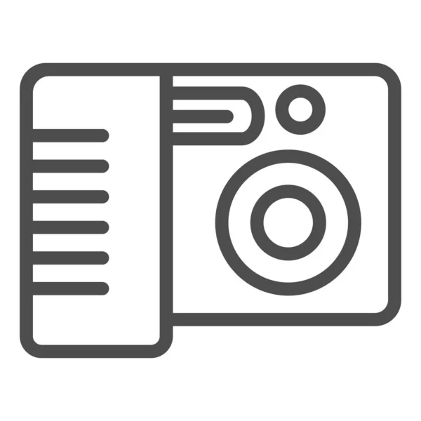 Kamerazeilen-Symbol. Fotokamera Vektor Illustration isoliert auf weiß. Fotografie skizziert Stil-Design, entworfen für Web und App. Eps 10. — Stockvektor