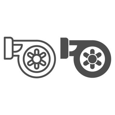 Araba filtresi çizgisi ve sembol. Otomatik hava filtresi vektör illüstrasyonu beyazda izole edildi. Araba parçası tasarımı, web ve uygulama için tasarlanmış. Eps 10.