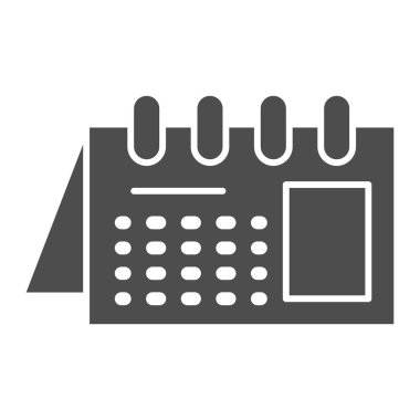 Takvim katı simgesi. Beyazda izole edilmiş spiral vektör çizimi hatırlatıcısı. Ofis ajandası tasarımı, web ve uygulama için tasarlandı. Eps 10.