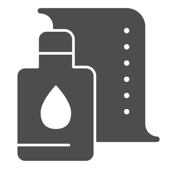 Icono sólido del cartucho de impresora. La pintura de la impresora puede vector ilustración aislada en blanco. Diseño de estilo glifo de botella de pintura de tinta, diseñado para web y aplicación. Eps 10 . — Vector de stock