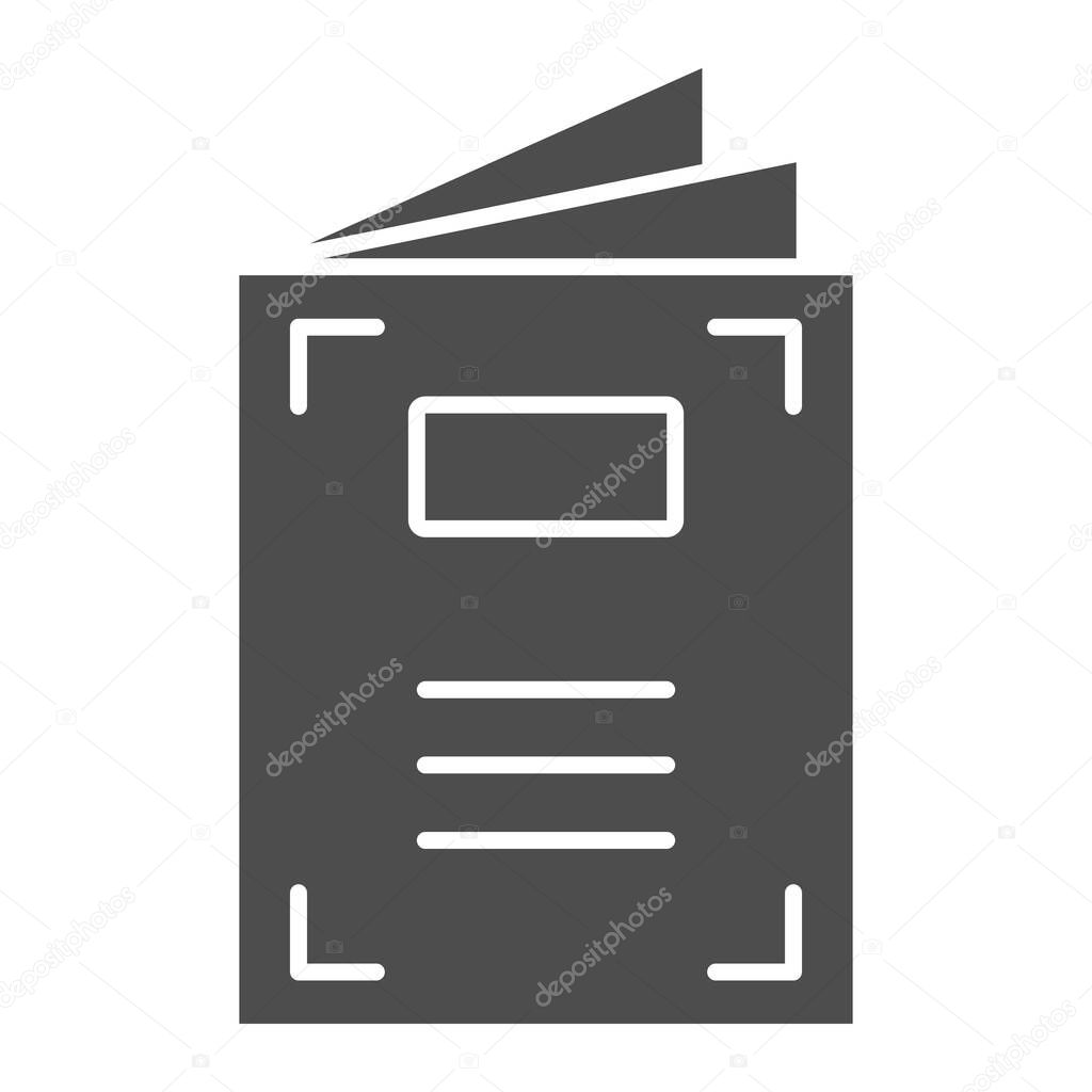 Notepad solid icon. Notebook vector illustration isolated on white. Pad glyph style design, designed for web and app. Eps 10.