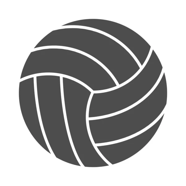 Icono sólido de pelota de voleibol. Equipo deportivo ilustración vectorial aislado en blanco. Diseño de estilo glifo de bola de juego, diseñado para web y aplicación. Eps 10 . — Vector de stock