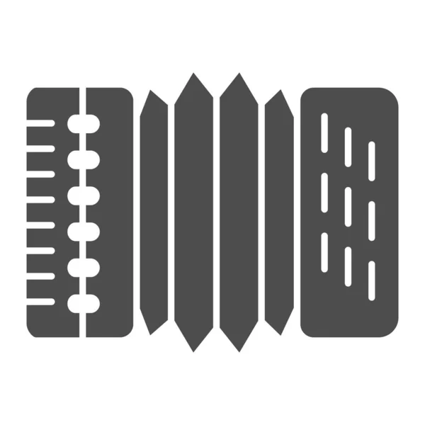 Solidna ikona akordeonu. Ilustracja wektora harmoniki odizolowana na białym. Instrumenty muzyczne glif styl projektowania, przeznaczony do sieci i aplikacji. Eps 10. — Wektor stockowy