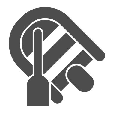 Şişirilebilir tekne katı ikonu. Su taşıma vektörü çizimi beyaza izole edildi. Ağ ve uygulama için tasarlanmış kürek kabartma stili tasarımı olan lastik bir tekne. Eps 10.